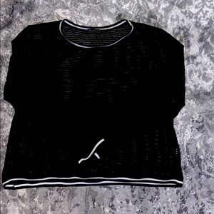 Black and white see through shirt